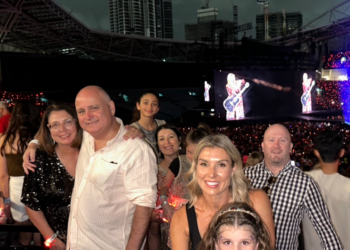 FNIG clients with Chairman Luke McMahon at Taylor Swift
